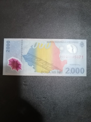 Bancnota DOUA MII LEI - 2.000 Lei - 1999, ECLIPSA foto