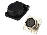 Conector Circular cu Flanșă pt Montare pe Panou