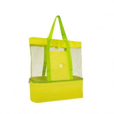 Geanta picnic, termoizolanta, impermeabila, verde si galben, 20 L, 35x15x58 cm, Malatec 