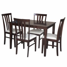 Set dining maro wenge crem Leslie 110x70x74 cm, 43x53.3x94 cm