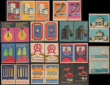 1958-1973 Colectie 27 etichete chibrituri romanesti varietati de tipar RPR - RSR