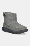 Sorel cizme de zapada din piele intoarsa SOREL EXPLORER III SLIP culoarea gri, 2077971052