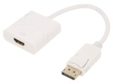 Adaptor DisplayPort 1.1 la HDMI, 0,1m, alb - GEMBIRD