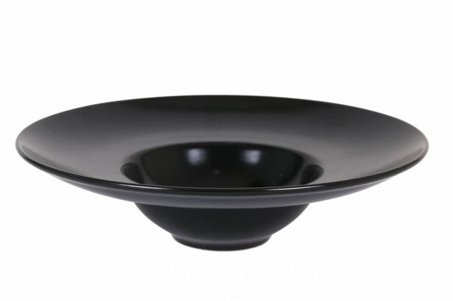 Farfurie paste rotunda neagra, diametru 28 cm | arhiva Okazii.ro