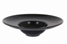 Farfurie paste rotunda neagra, diametru 28 cm foto