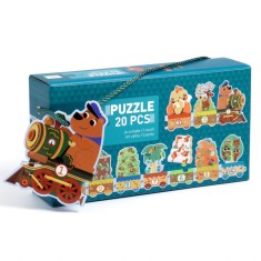 Puzzle Djeco 20 piese - Invat sa numar