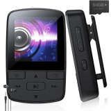 Cumpara ieftin Mini Player MP3, Ecran 1.4 inch, Bluetooth 5.2, 64GB, Card SD 128GB, Buton Control, Clema, HiFi, FM, Reportofon, Cronometru, Pedometru, USB-C, Casti I