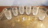 6 PAHARE PENTRU VIN DIN CRISTAL TAIAT MANUAL-BOEMIA -CEHOSLOVACIA ANII 70