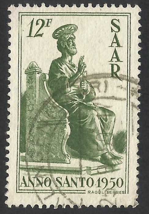 GERMANIA SAAR 1950 --STATUIA LUI MICHELANGELO LA ROMA