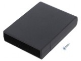 Carcasă ABS neagră cu panou 69mm x 90,5mm x 19mm, KRADEX