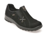 Pantofi RIEKER negri, L7171, din piele naturala