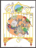 SOMALIA 1999 FAUNA PASARI PAPAGALI ( colita dantelata ) MNH