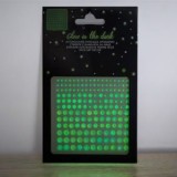 Strasuri autocolante rotunde, Argintii irizate, Set glow in the dark, CMCLASS
