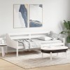 VidaXL Pat de zi fără saltea, alb, 80x200 cm, lemn masiv pin 842827