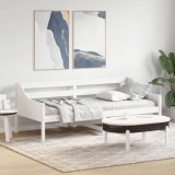 VidaXL Pat de zi fără saltea, alb, 80x200 cm, lemn masiv pin