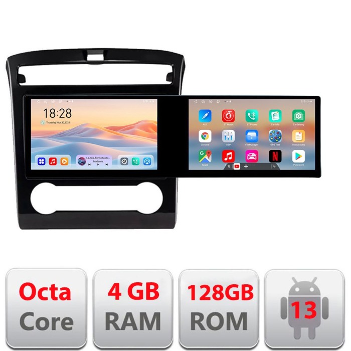 Navigatie Hyundai Tucson 2021- Edotec 2 ecrane 8 core 4+128 21.6 inch Incell android Wifi 5Ghz gps internet CarStore Technology