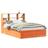 Cumpara ieftin Cadru pat fara saltea, maro ceruit, 160x200 cm, lemn masiv pin