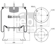 FEBI BILSTEIN 20310 Burduf, suspensie pneumatica foto