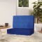 Scaun de podea pliabil, albastru, material textil