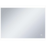 Oglinda cu LED de perete de baie, cu senzor tactil, 80 x 60 cm