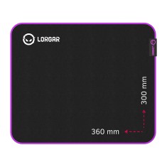 Lorgar Main 313, Gaming mouse pad, High-speed surface, Purple anti-slip rubber base, size: 360mm x 300mm x 3mm, weight 0.195kg &quot;LRG-GMP313&quot;