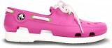 Pantofi Crocs Kids&#039; Beach Line Lace Boat Shoe Roz - Fuchsia