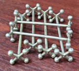 6 suporturi pentru tacamuri din metal argintat, Perioada Interbelica