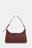 HUGO poșetă culoarea bordo, 50552205