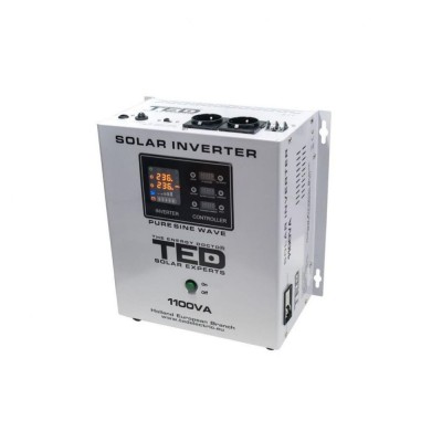 Invertor solar de la 12V la 230V 1100VA/700W MPPT Unda sinusoidala TED000279 SafetyGuard Surveillance foto