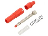 Mufă Banană 4mm 32A Roșie Cu Izolație
