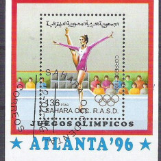 Sahara OCC R.A.S.D 1996 Sport, Olympics, perf. sheet, used AB.018