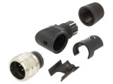 Conector M16 BINDER mufă tată lipire pe cablu PIN 7 5A 32V IP40