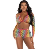 LEG AVENUE - THREE PIECE SET MULTICOLOR, LEG AVENUE SETS