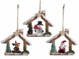 Cumpara ieftin Set 9 ornamente brad Craciun polirasina 10.5x9 cm