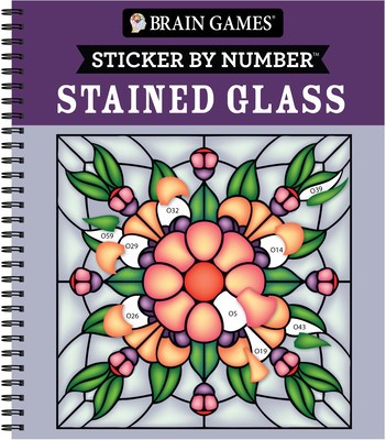 Brain Games - Sticker by Number: Stained Glass (28 Images to Sticker) foto