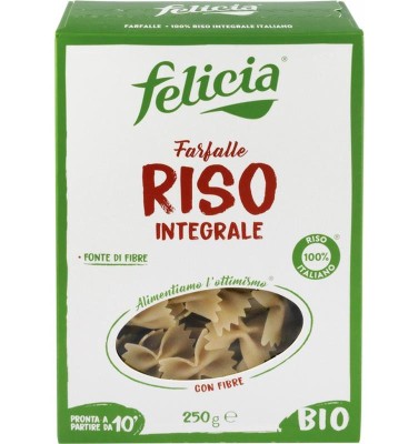 Paste Farfalle din Orez Integral Bio 250 grame Molino Andriani foto