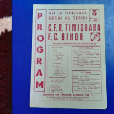 program CFR Timisoara - FC Bihor