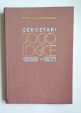 Cercetări sociologice 1938&ndash;1971 &ndash; Miron Constantinescu, Ed. Academiei R.S.R., București, 1971 (exemplar cu dedicație olografă)
