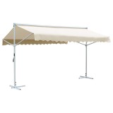 vidaXL Copertină cu structură independentă, crem, 500 x 300 cm