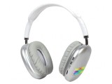 Căști wireless cu microfon USB C albe BHP-LED-02-W