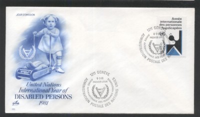 UN Geneva 1981 International year of disabled people Mi.97 FDC UN.174 foto