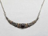 Colier din argint cu granat #3030