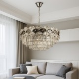 Candelabru Cristal Clasic, Stil Elegant Vintage, 12 Becuri X E27, &Oslash;600 Mm