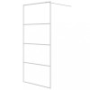 Paravan dus walk-in, alb, 90x195 cm, sticla ESG transparenta