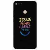 Husa silicon pentru Xiaomi Mi A1, Jesus Paints A Smile In Me