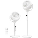 Ventilator cu picior Songmics reglabil, silentios 20 dB, 15 viteze, alb