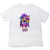 Tricou copii K Pop Demon Huntrix, 9-10 ani, alb, print inedit