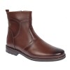 Ghete barbati din piele naturala cu fermoar imblanite Maro GKR714M