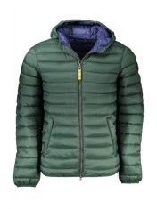 Geaca barbati cu logo brodat si gluga, Verde (Marime: 3XL)