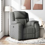 vidaXL Fotoliu rabatabil, gri &icirc;nchis, material textil
